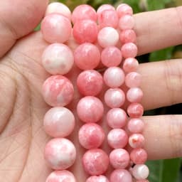 Natural Stone Beads Round Morganites Tourmalines Aquamarines Jades Quartzs Crystals Spacer For Jewelry Making DIY Bracelet