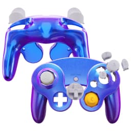 eXtremeRate Custom Faceplate Backplate for Nintendo GameCube Controller, Grip Replacement Housing Shell Cover with Buttons