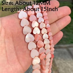 Natural Stone Shell Beads Charm Pink Loosely Spacer Beaded Dyed Mother of Pearl Shell Bead for DIY Bracelets Earrings Necklaces