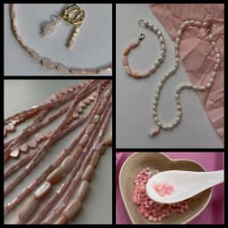 Natural Stone Shell Beads Charm Pink Loosely Spacer Beaded Dyed Mother of Pearl Shell Bead for DIY Bracelets Earrings Necklaces