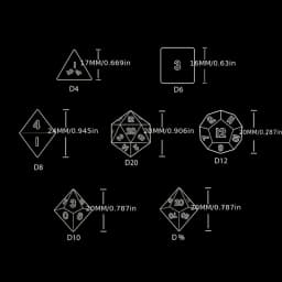 7Pcs/Set Mythology Inspiration Polyhedral D&D COC Dice Set RPG Fantasy Potion Flask | Dungeons and Dragons DnD Table Games