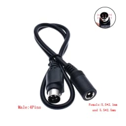Female 5.5*2.5mm to male 3-Pin / 4-Pin Cable Lead For SATO TG-5011-19V-ES Just a 4-Pin cable For TV LCD VCR power supply