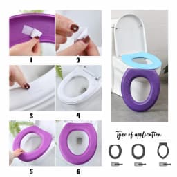 Waterpoof Soft Toilet Seat Cover Bathroom Washable Closestool Mat Pad Cushion O-shape Toilet Seat Bidet Toilet Cover Accessories