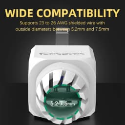 2PCS RJ45 CAT6A CAT6 Connector, ZoeRax Tool Free Ethernet Termination Plugs, 23AWG to 26AWG Cable Internet Plug Toolless