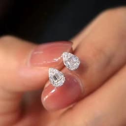 Huitan Silver Color Small Stud Earrings for Women Geometric Square Shape Daily Wear Fashion Versatile 2022 Earrings Jewelry