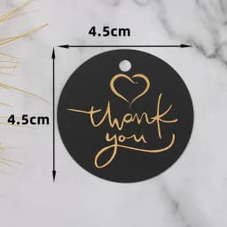 50pcs Stamping Thank You Paper Card Tags Jewelry Packaging