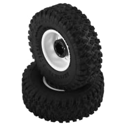 4pcs Metal 1.0" Beadlock Deep Dish Wheel Tire Set For 1/18 1/24 RC Crawler Car Axial SCX24 AX24 TRX4M FMS FCX24 Upgrade Parts