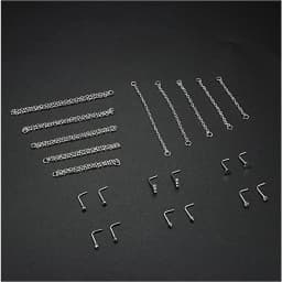 Nose Rings Chain Piercing Across Double with Chain Studs with Chain 20G Piercing Stud Nostril Jewelry for Women Men