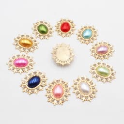 10 Pieces of 24 * 28MM Alloy Diamond Pearl Buttons Fashion Gorgeous Wedding Party Holiday Creative DIY Beautiful Decorative Acce