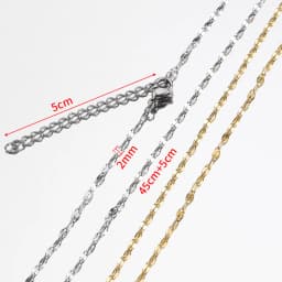 10pcs 5pcs Stainless Steel Lips Chain Necklace Chains for DIY Jewelry Making Findings Charms Chain with Lobster Clasps Wholesale