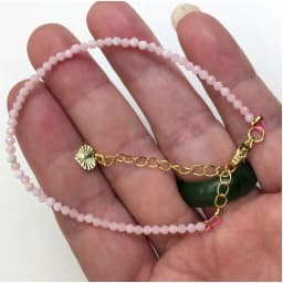 Fashion Faceted Gemstones 2mm Beads Necklace Bracelet Pink Quartz Crystal Tourmaline Agate Choker Men Female Jewelry Party Gift