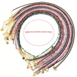 Fashion Faceted Gemstones 2mm Beads Necklace Bracelet Pink Quartz Crystal Tourmaline Agate Choker Men Female Jewelry Party Gift