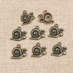 15pcs 18x15mm Antique Tibetan Silver Plated Bronze Snails Handmade Charms Pendant:DIY for bracelet necklace