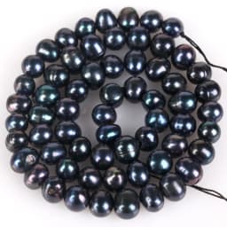 Natural Freshwater Pearl Beads High Quality Black Round Pearls Beads For Jewelry Making Fit DIY Women Bracelet Necklace Earrings
