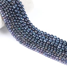 Natural Freshwater Pearl Beads High Quality Black Round Pearls Beads For Jewelry Making Fit DIY Women Bracelet Necklace Earrings