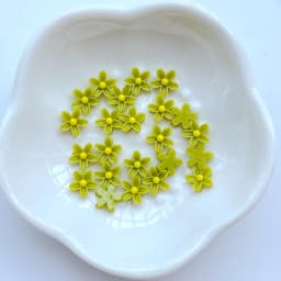 200Pcs New Cute Mini 8mm Flower Flat Back Resin Nail Enhancement Jewelry Craft Decoration Accessorie