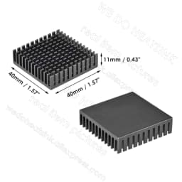 WE DO HEATSINK 40x40x11mm Without or With Thermal Pad 3D Printer Parts Black Aluminum Heatsink for Nema17 42 Stepper Motor