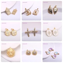 Trendy 14K Gold Plated Curly Leaves Charms,Brass Metal Hollow Leaves Pendants DIY Jewelry Making Accessories Wholesale