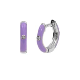 New Stainless Steel Multicolor Enamel Hoop Earrings Cute Crystal Zirconia Small Huggie Cartilage Helix Tragus Piercing Jewelry