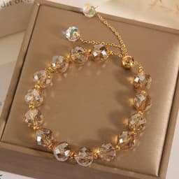 CARLIDANA Fashion Colorful Artificial Austria Crystal Bracelet New Shiny Stone Beads Rope Chain Strand Bracelets for Women Party