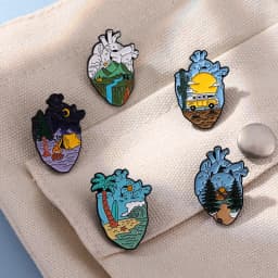 Go Camping Enamel Pin Touring Car Camper Outdoor Tent Brooch Collar Badge Mountain Climbing Adventure Jewelry Gift