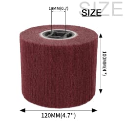 Non-Woven Nylon Flap Brush Satin Drawing Polishing Deburring Drum Wheel for Stainless Steel 100*120mm