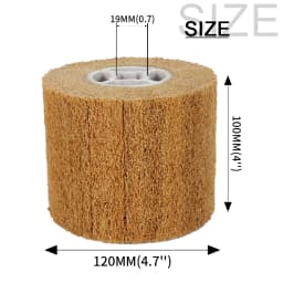 Non-Woven Nylon Flap Brush Satin Drawing Polishing Deburring Drum Wheel for Stainless Steel 100*120mm