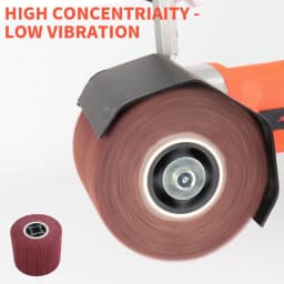 Non-Woven Nylon Flap Brush Satin Drawing Polishing Deburring Drum Wheel for Stainless Steel 100*120mm