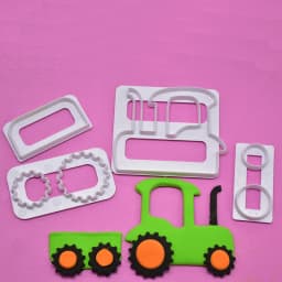 Green Tractor Birthday Banner Set Felt Tractor Garland Banner Farm Themed Birthday Party Supplies Decorations