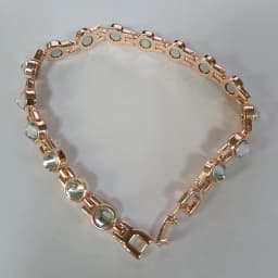 Healthy Therapy Energy Hologram Germanium Bracelets Magnetic Crystal Bracelets Bangles for Women Rhinestone Jewelry Accessories