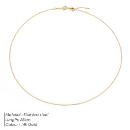 EMANCO Adjustable Length Pendant Necklace Stainless Steel Choker Necklace Women's Fashion DIY Jewelry Charm