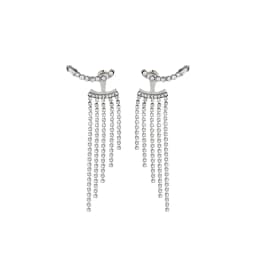Korean Full Rhinestone Long Tassel Drop Earrings for Women Exquisite Luxury Zircon Crystal Earrings Female Jewelry Wholesale