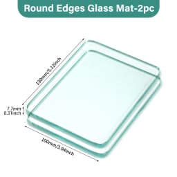 WUTA Leather Burnisher Craft Tools Clear Tempered Glass Slicker for Burnishing Polishing Board Leather Finish Tokonole Gum Tool