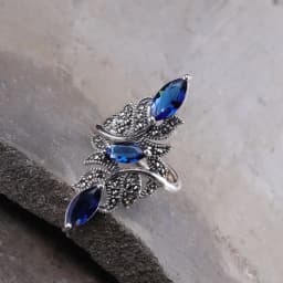 2025 Delicate Blue Rhinestones Zircon Rings for Women AccessoriesStatement Jewelry High Quality Fashion Wedding Band Bridal Gift