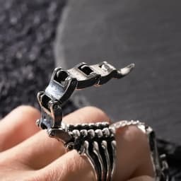 Movable Scorpion Ring Punk Jewelry Fingertip Toy Stress Relief Vintage Gothic Scroll Armor Knuckle Metal Rock Full Finger Rings
