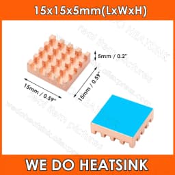 WE DO HEATSINK Useful Pure Copper Heat Sink Without or With Thermal Pad, Various Copper Shape Size Options