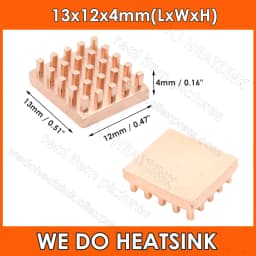 WE DO HEATSINK Useful Pure Copper Heat Sink Without or With Thermal Pad, Various Copper Shape Size Options