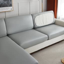 Stretch PU Leather Waterproof Sofa Cushion Cover Sofa Seat Slipcover Backrest Cover Easy Clean Sofa Protector for Pets Kids