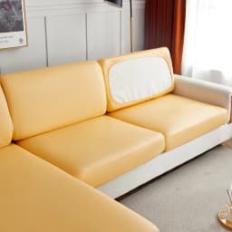 Stretch PU Leather Waterproof Sofa Cushion Cover Sofa Seat Slipcover Backrest Cover Easy Clean Sofa Protector for Pets Kids