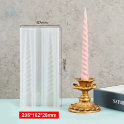 For Fun DIY Long Strip Church Candle Mould Irregular Shape Candle Silicone Mold Candlelight Dinner Handmade Candle Making Mold