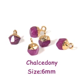 5PCS Natural Faceted Tiny Stone Pendants Charms Geometric Gems Pendant Fit Making Jewelry Necklaces Earrings DIY Accessory