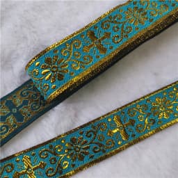 7 Meters 1 Inch 25mm Gold Color Silver Color Vintage Ethnic Embroidery Ribbon Boho Lace Trim DIY Clothes Bag Embroidered Fabric