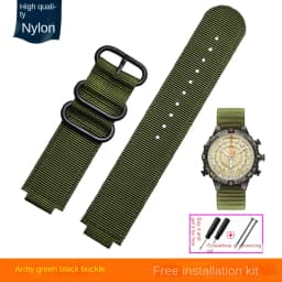 24*16mm Convex Metal ring nylon Watchband For TIMEX Tidal T2N721 T2N720 TW2T76500 TW2T76300 Sport breathable Canvas Watch Strap