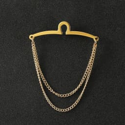 Tie Chain Mens Necktie Windbreak Chain Metal U-chain Dress Shirts Brooch Windbreak Changeless Brooch Lapel Pin Neck Ties Clip