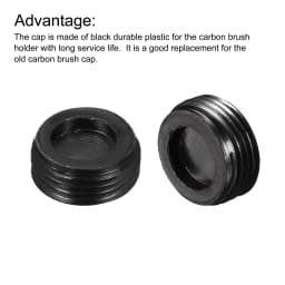 6/10/20Pcs Black Plastic Screw Carbon Brush Holder Caps Case Dia 10mm/12mm/13mm/14mm/15mm/16mm/18mm/20mm/22mm Brush Cover