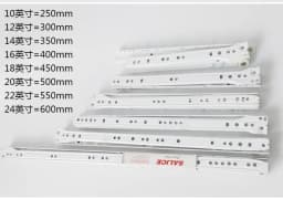 Drawer Track Slides Two Cabinet Rails Thickening Computer Table Chute Clothing Cabinets Keyboard Roller Pulley Furniture