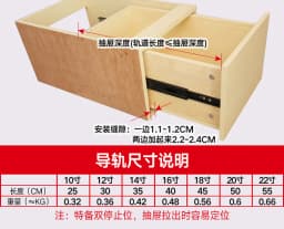 Drawer Track Slides Two Cabinet Rails Thickening Computer Table Chute Clothing Cabinets Keyboard Roller Pulley Furniture