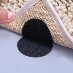Strong Self Adhesive Hook and Loop Fastener Tape Round Square Carpet Anti Slip Double-side Self-adhesive Nylon Fixed Sticker