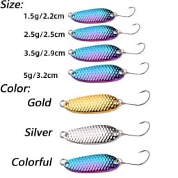 10pcs Metal Spoon Lures Baits 1.5g 2.5g 3.5g 5g Spinner Pesca Stream Bait Mini Fishing Spoon Lure For Trout Perch Pike Salmon