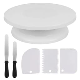 11Inch Plastic Revolving Cake Decorating Stand Cake Icing Turntable/Spinner Rotate Turntable Banding Wheel Paint 0817